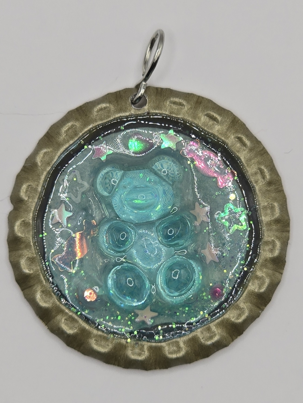 Blue Gummy Bear Fairycore Handmade Pendant